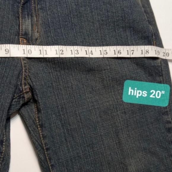 Tex Max Azria Jean 90’s Straight Crop 99% Cotton Mid Rise Dark Black Women 10/33 - Picture 8 of 12